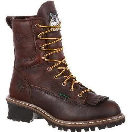 Georgia Men's 8" Steel Toe Waterproof Logger Work Boot - Brown - G7313 3 Georgia Men's 8" Steel Toe Waterproof Logger Work Boot - Brown - G7313