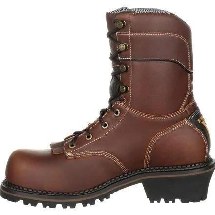 Georgia Men's AMP LT Logger Comp Toe WP Work Boot - Brown - GB00236 6 Georgia Men's AMP LT Logger Comp Toe WP Work Boot - Brown - GB00236 - Image 4