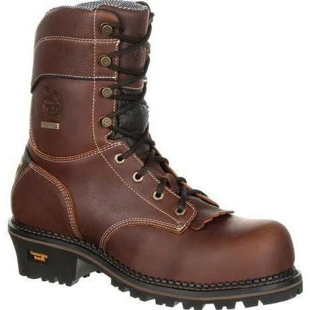 Georgia Men's AMP LT Logger Comp Toe WP Work Boot - Brown - GB00236 3 Georgia Men's AMP LT Logger Comp Toe WP Work Boot - Brown - GB00236