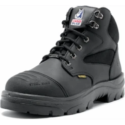 Steel Blue Men's Parkes Side Zip WP Steel Toe Hiker Work Boot - Black - 812968 -Rocky Shop pz 6