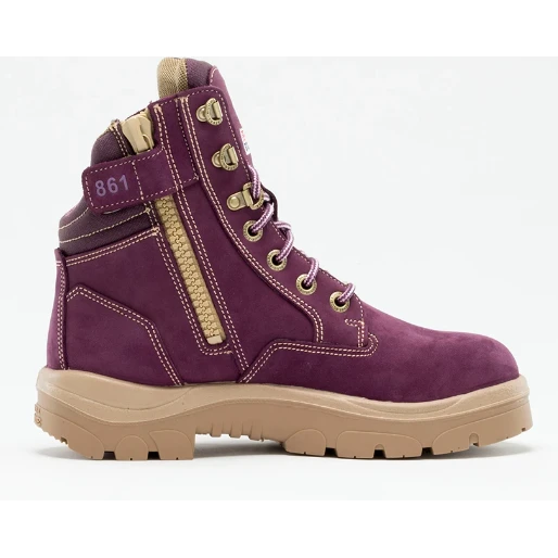 Steel Blue Women's Southern Cross Side Zip Steel Toe Work Boot - Purple - 892861 5 Steel Blue Women's Southern Cross Side Zip Steel Toe Work Boot - Purple - 892861 - Image 3