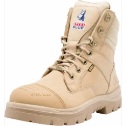 Steel Blue Men's Southern Cross 6" Side Zip WP Steel Toe Work Boot - Sand - 812961 -Rocky Shop sz 3